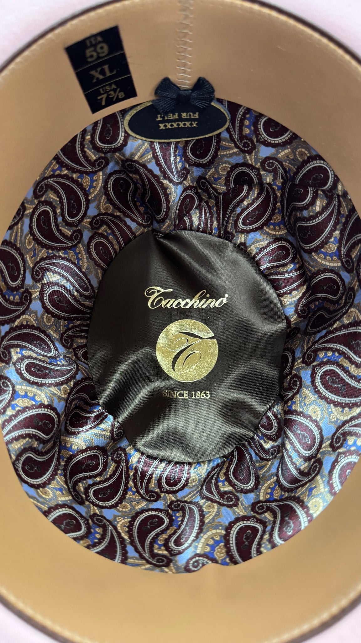 6x Baby Pink Tacchino Hat Co Felt